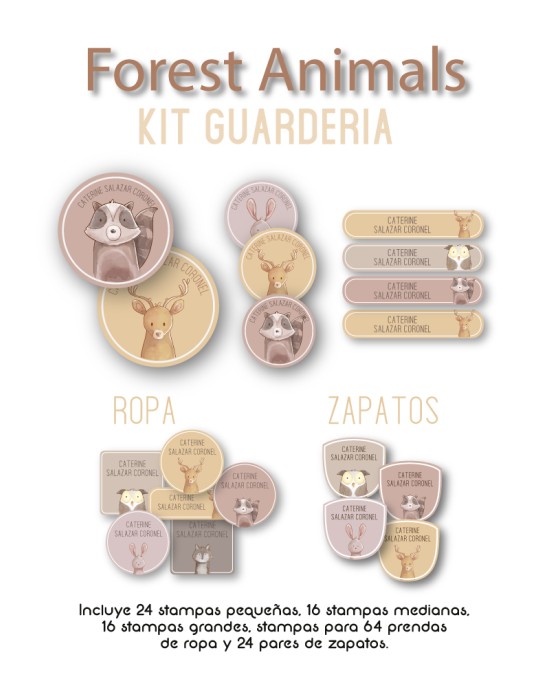 Kit Guarderia Forest Animals | Pack Guarderia