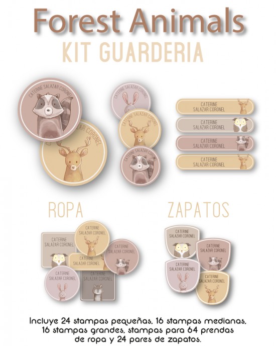 Kit Guarderia Forest Animals | Pack Guarderia