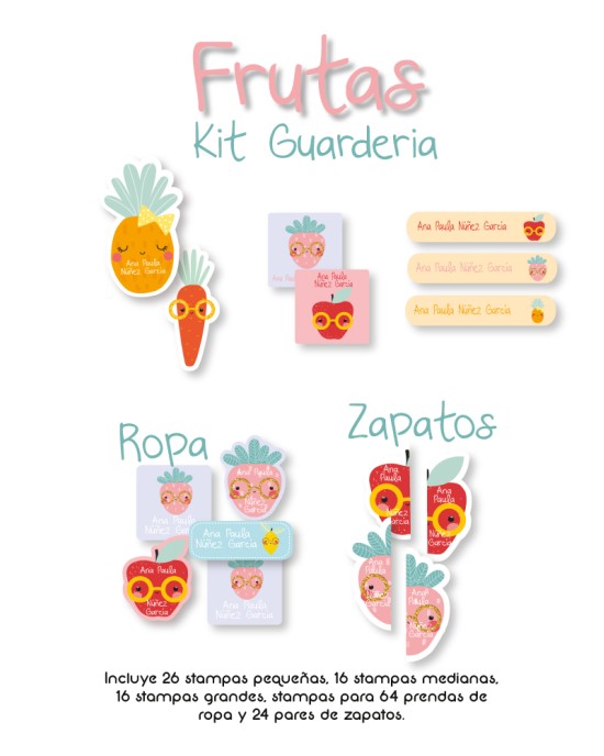 Kit Guarderia Frutas | Pack Guarderia