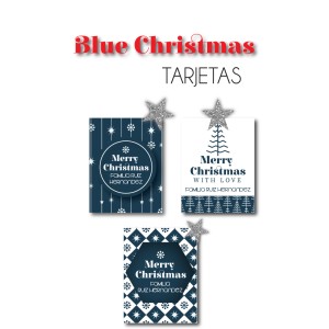 Navidad Tarjetas Blue Christmas