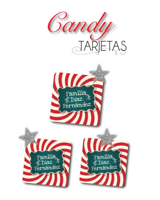Navidad Tarjetas Candy | Tarjetas Regalos Navidad