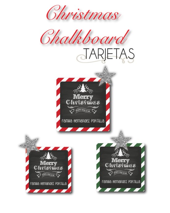 Navidad Tarjetas Christmas Chalkboard | Tarjetas Regalos Navidad