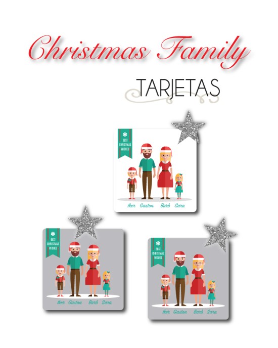 Navidad Tarjetas Christmas Family | Tarjetas Regalos Navidad