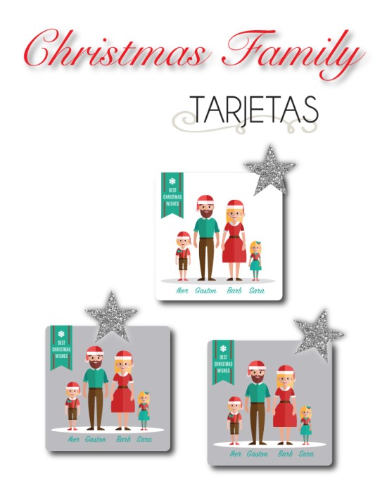 Navidad Tarjetas Christmas Family