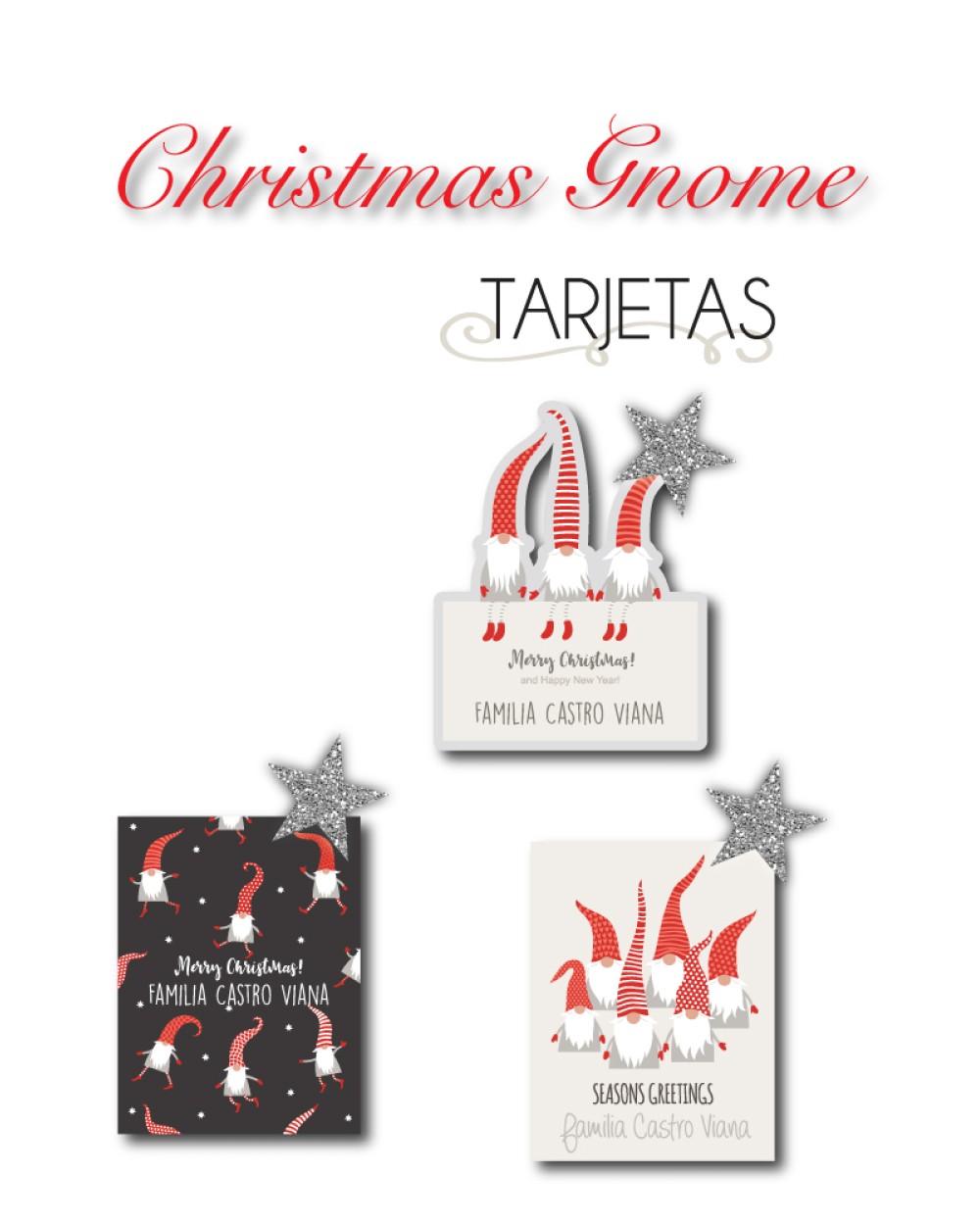 Navidad Tarjetas Christmas Gnome | Tarjetas Regalos Navidad Navidad Tarjetas Christmas Gnome | Tarjetas Regalos Navidad