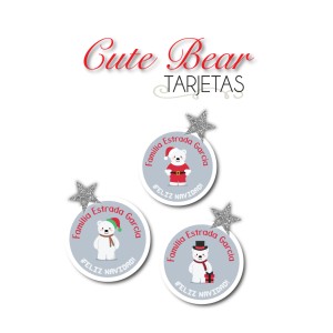 Navidad Tarjetas Cute Bear