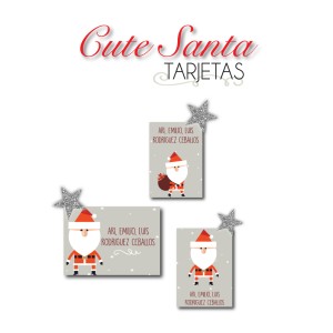 Navidad Tarjetas Cute Santa