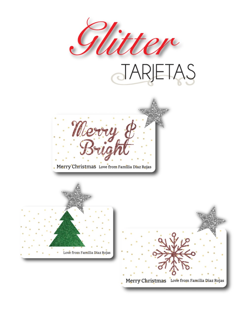Navidad Tarjetas Glitter | Tarjetas Regalos Navidad Navidad Tarjetas Glitter | Tarjetas Regalos Navidad