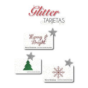 Navidad Tarjetas Glitter