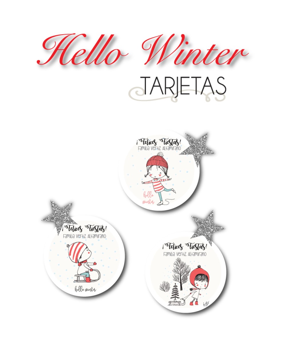 Navidad Tarjetas Hello Winter | Tarjetas Regalos Navidad Navidad Tarjetas Hello Winter | Tarjetas Regalos Navidad