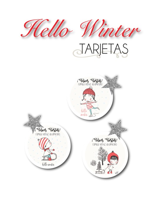 Navidad Tarjetas Hello Winter | Tarjetas Regalos Navidad