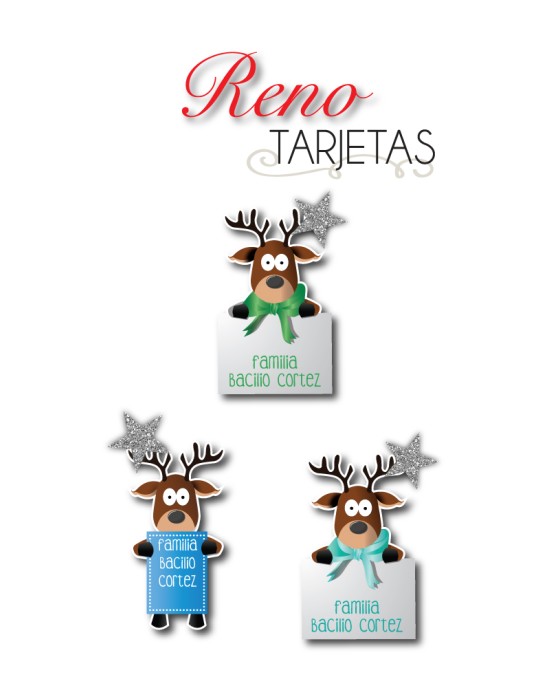 Navidad Tarjetas Reno | Tarjetas Regalos Navidad
