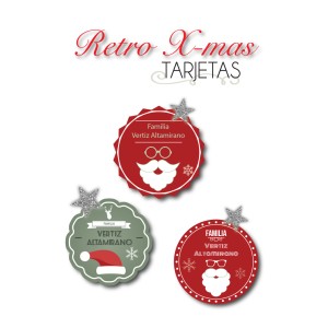 Navidad Tarjetas Retro Xmas