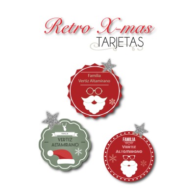 Navidad Tarjetas Retro Xmas