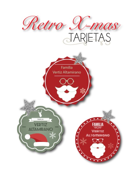 Navidad Tarjetas Retro Xmas | Tarjetas Regalos Navidad