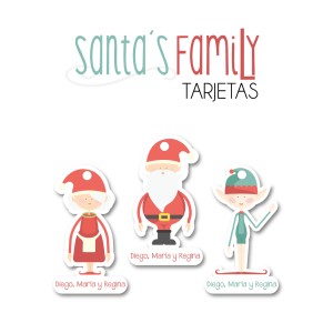 Navidad Tarjetas Santa's Family