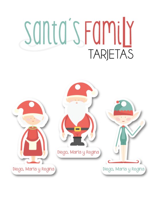 Navidad Tarjetas Santas Family | Tarjetas Regalos Navidad