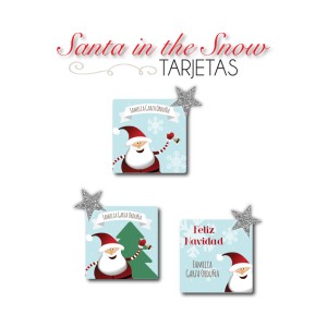 Navidad Tarjetas Santa in the Snow