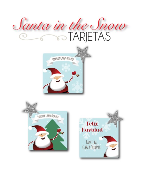 Navidad Tarjetas Santa in the Snow | Tarjetas Regalos Navidad