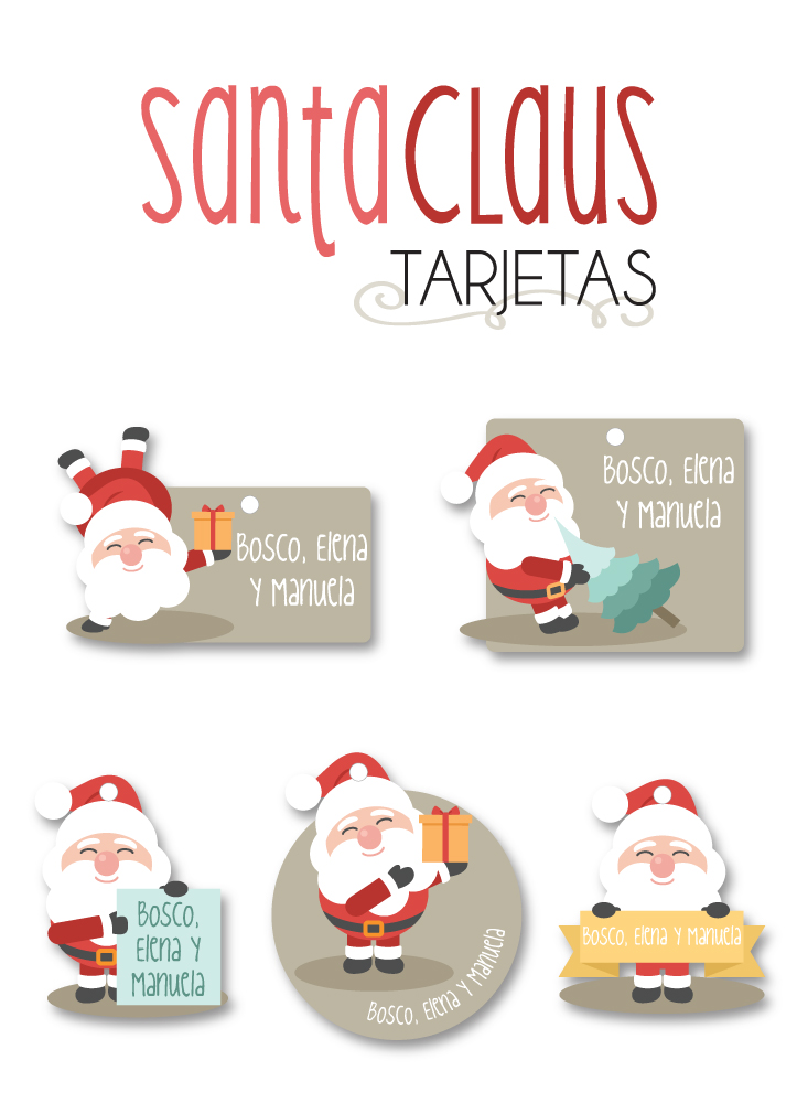 Stampa Tarjetas para Regalos de Navidad Personaliza tus Regalos