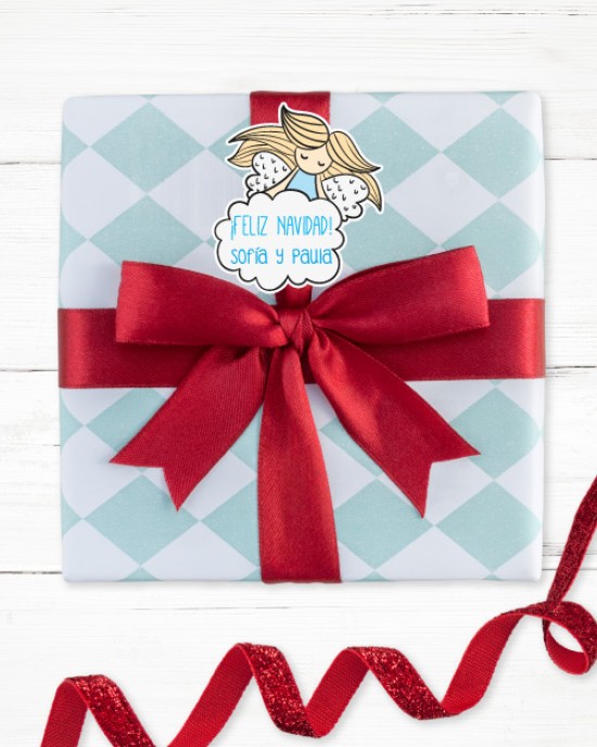 Navidad Etiquetas Angel | Etiquetas Regalos Navidad