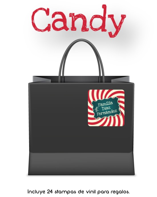 Navidad Etiquetas Candy