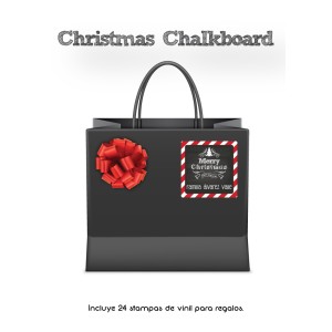 Navidad Etiquetas Christmas Chalkboard