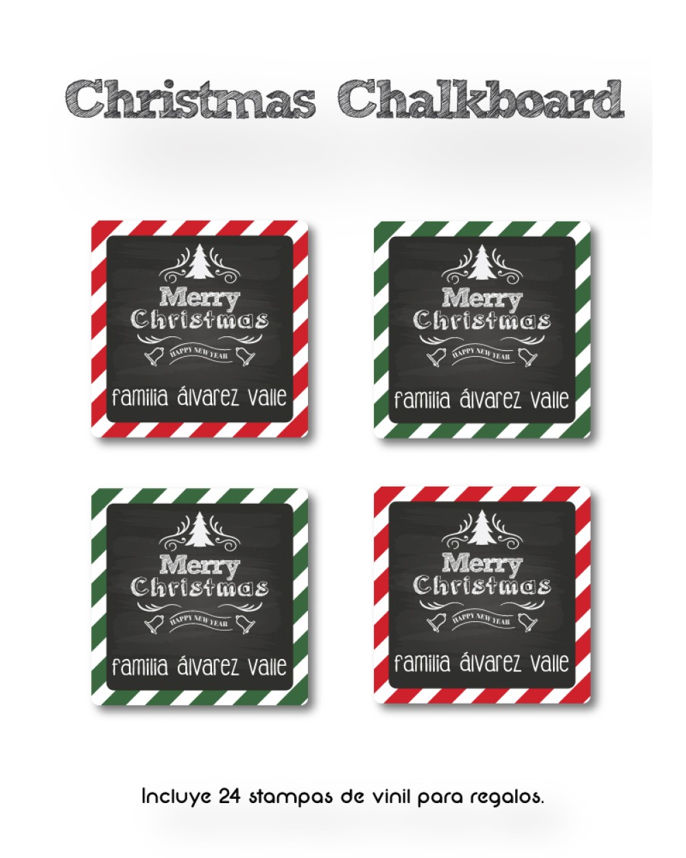 Navidad Etiquetas Christmas Chalkboard | Etiquetas Regalos Navidad Navidad Etiquetas Christmas Chalkboard | Etiquetas Regalos Navidad