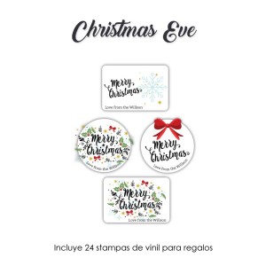 Navidad Etiquetas Christmas Eve