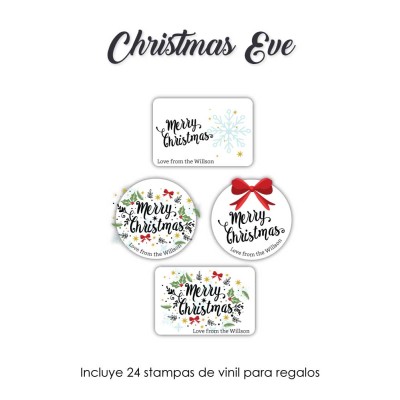 Navidad Etiquetas Christmas Eve
