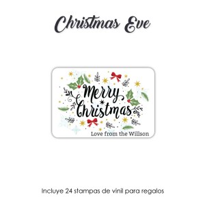 Navidad Etiquetas Christmas Eve