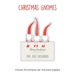 Navidad Etiquetas Christmas Gnomes
