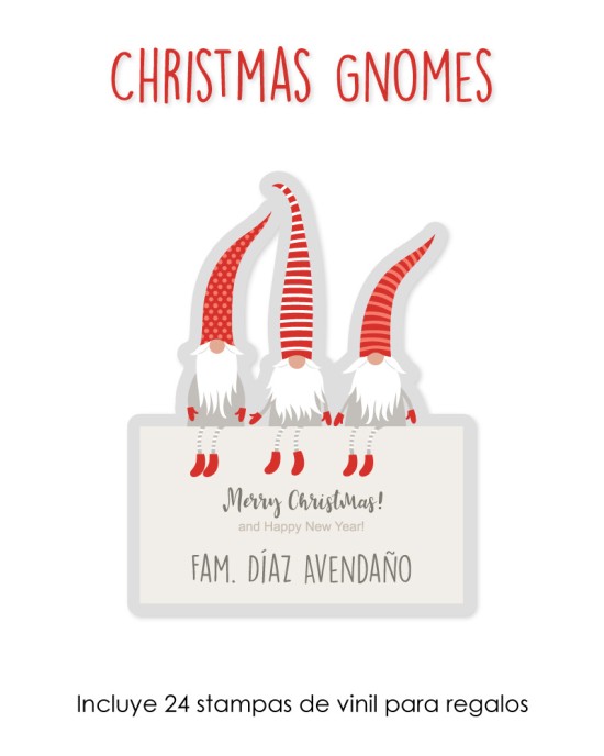 Navidad Etiquetas Christmas Gnomes | Etiquetas Regalos Navidad