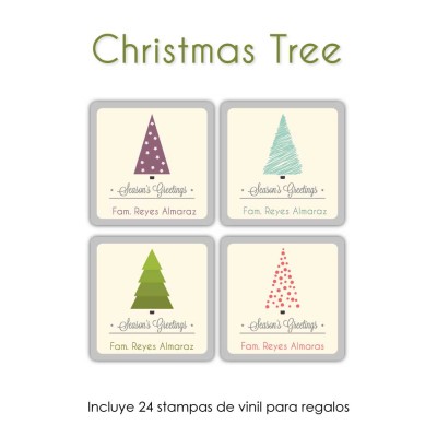 Navidad Etiquetas Christmas Tree
