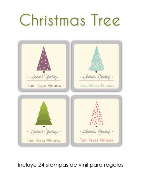 Navidad Etiquetas Christmas Tree | Etiquetas Regalos Navidad