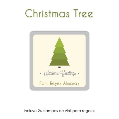 Navidad Etiquetas Christmas Tree