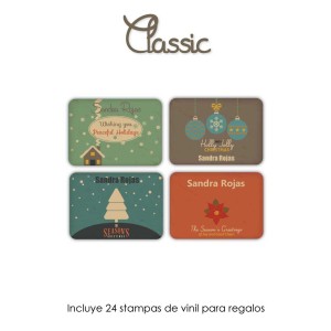 Navidad Etiquetas Classic Xmas
