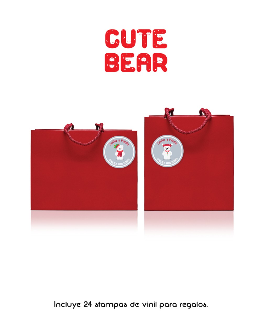 Navidad Etiquetas Cute Bear | Etiquetas Regalos Navidad Navidad Etiquetas Cute Bear | Etiquetas Regalos Navidad