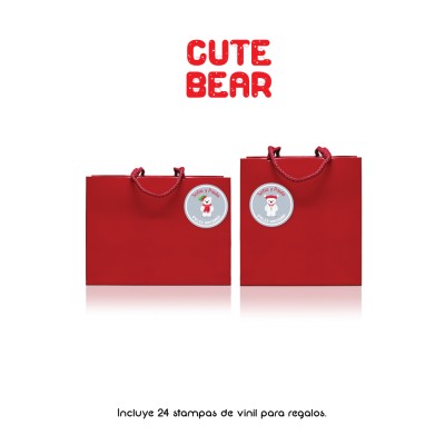 Navidad Etiquetas Cute Bear