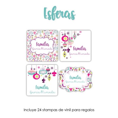 Navidad Etiquetas Esferas Navidad Etiquetas Esferas