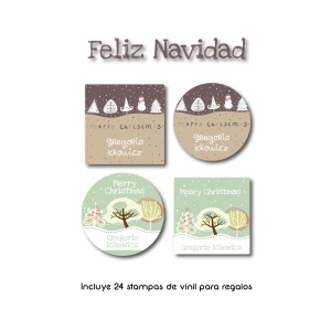 Navidad Etiquetas Feliz Navidad