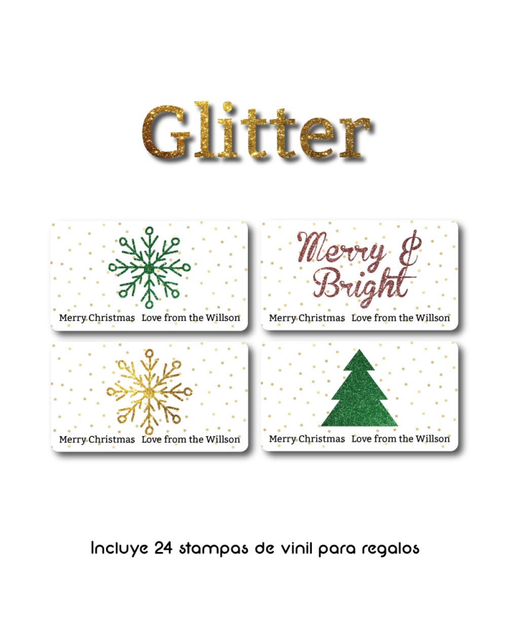 Navidad Etiquetas Glitter | Etiquetas Regalos Navidad Navidad Etiquetas Glitter | Etiquetas Regalos Navidad