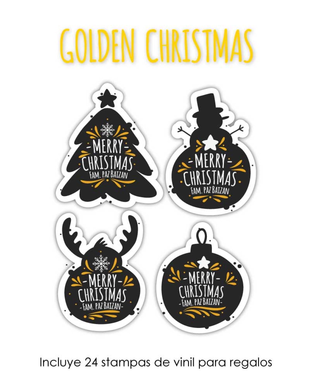 Navidad Etiquetas Golden Christmas | Etiquetas Regalos Navidad Navidad Etiquetas Golden Christmas | Etiquetas Regalos Navidad