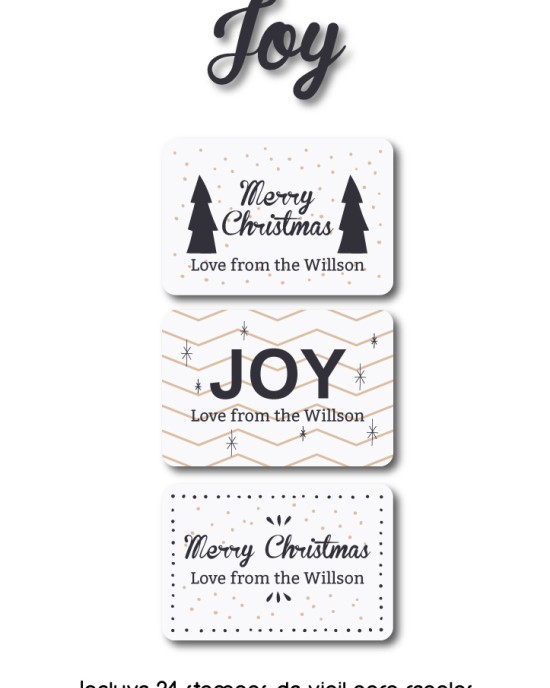 Navidad Etiquetas Joy Navidad Etiquetas Joy
