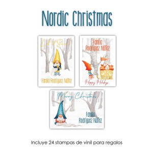 Navidad Etiquetas Nordic Christmas