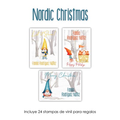 Navidad Etiquetas Nordic Christmas