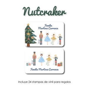 Navidad Etiquetas Nutcracker