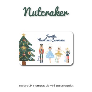 Navidad Etiquetas Nutcracker