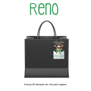 Navidad Etiquetas Reno