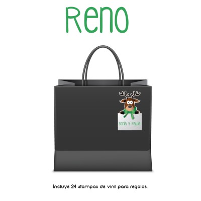 Navidad Etiquetas Reno Navidad Etiquetas Reno